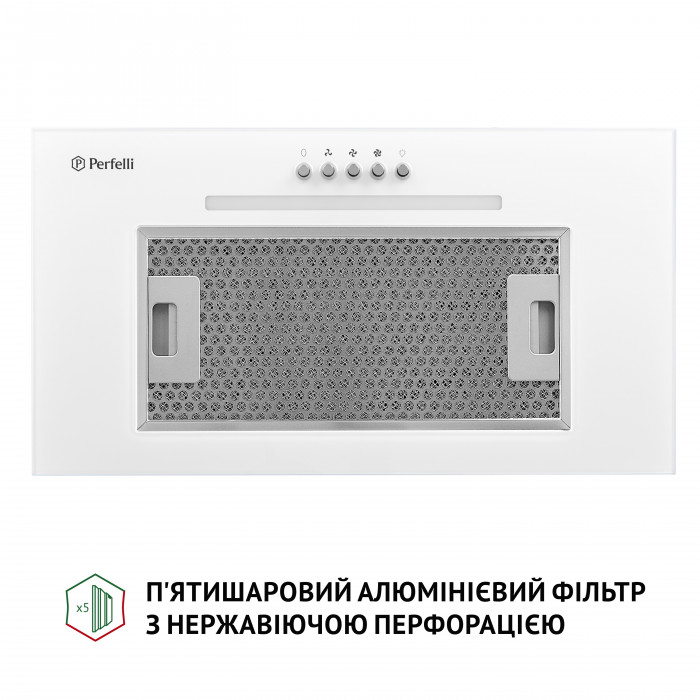 Витяжка повновбудована PERFELLI BI 5256 WH 700 LED