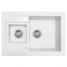 Мийка кухонна гранітна PERFELLI GRANZE PGG 506-67  WHITE